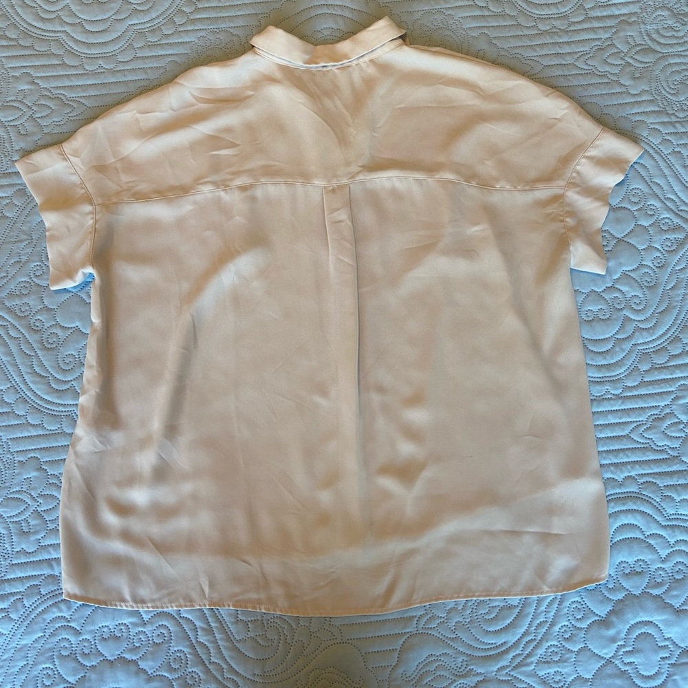 Rachel Zoe Cropped Grey Button Down - Picture 3 of 4